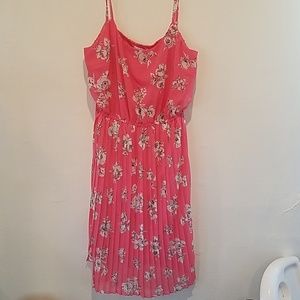Coral floral dress ELLE